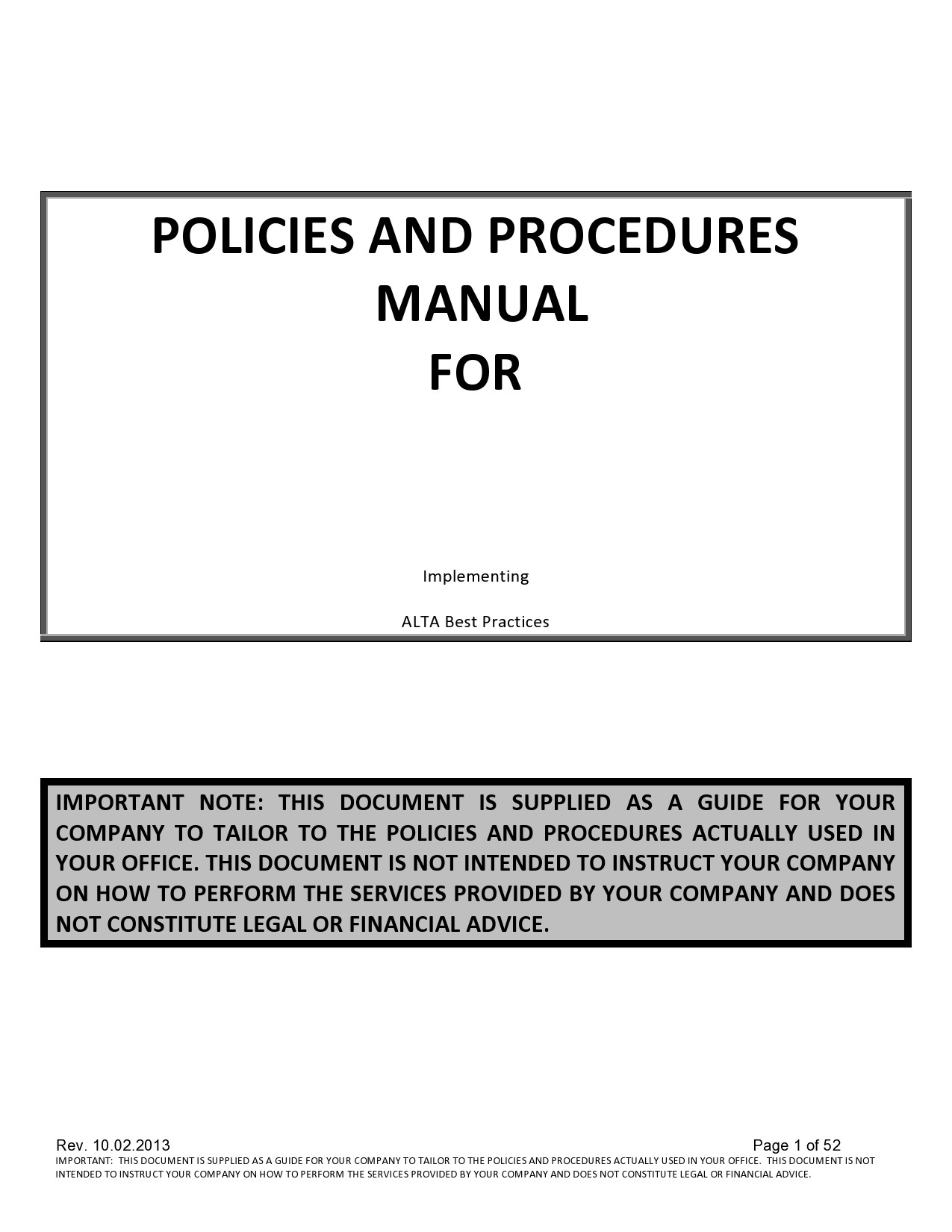 Free policy and procedure template 36