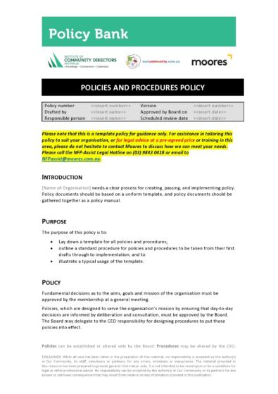 50 Free Policy And Procedure Templates (& Manuals) ᐅ TemplateLab