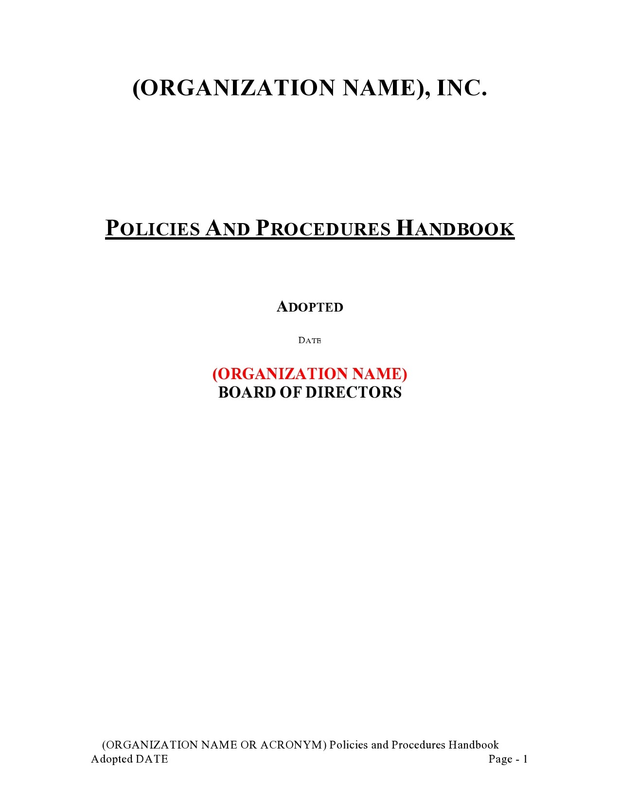 Free policy and procedure template 44