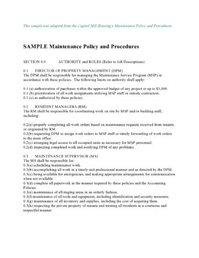 50 Free Policy And Procedure Templates (& Manuals) ᐅ TemplateLab