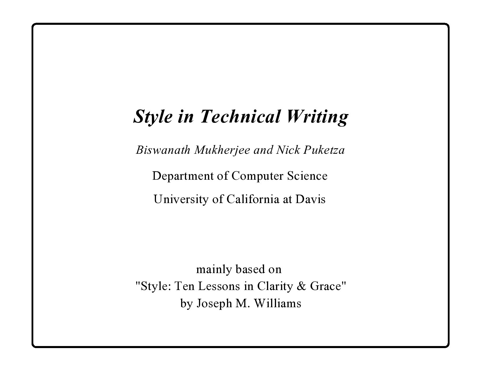 technical writing essay example