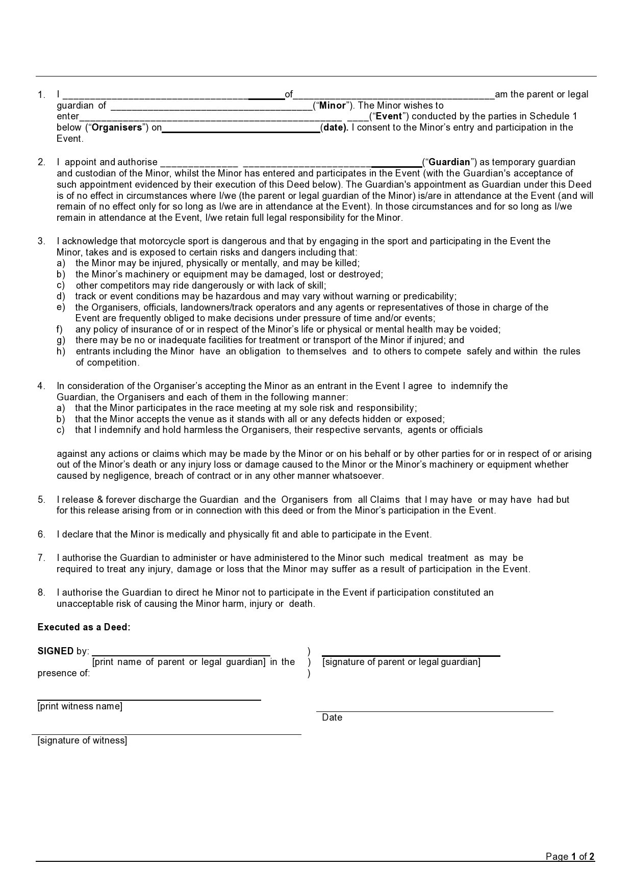 Legal Guardianship Printable Temporary Guardianship Form Printable 