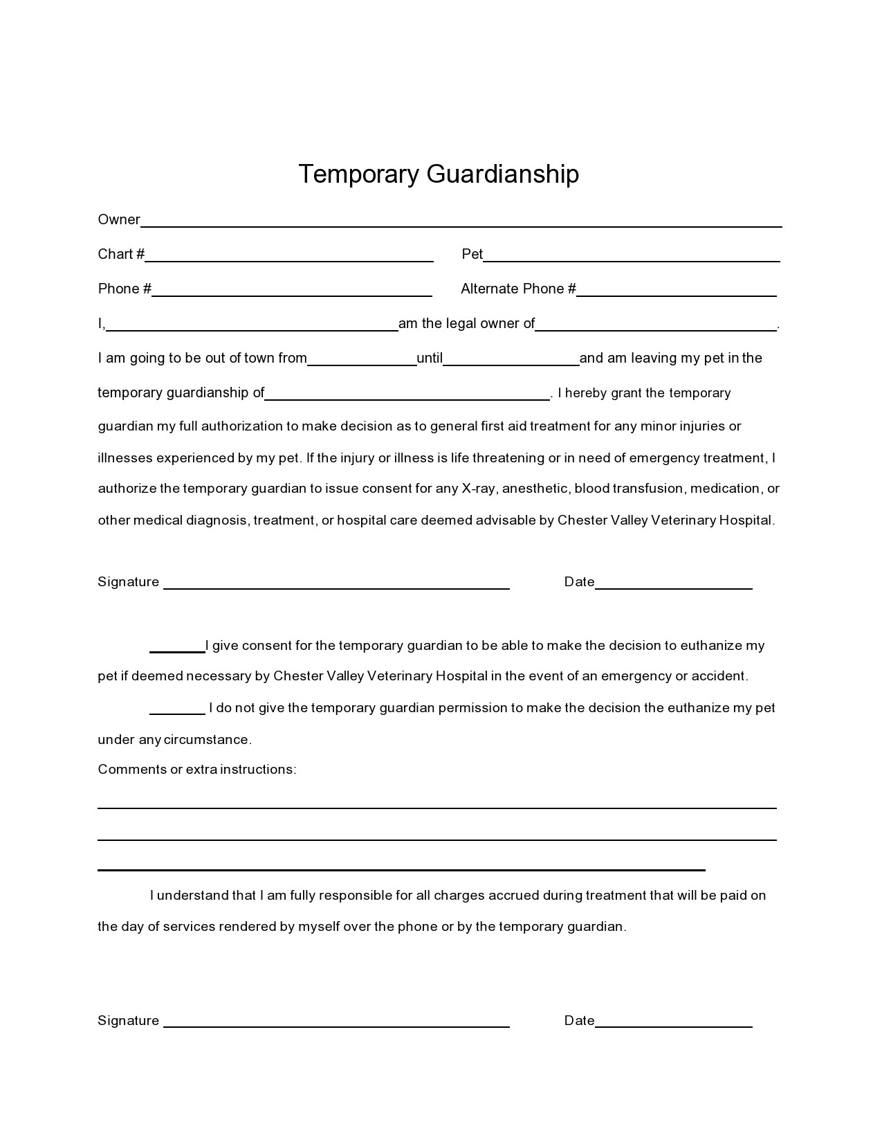 Free temporary guardianship form 23
