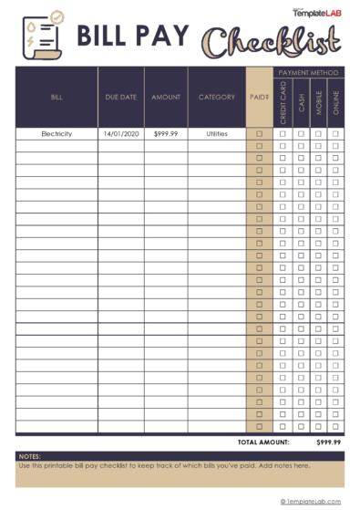 20-free-bill-pay-checklists-bill-calendars-pdf-word-excel