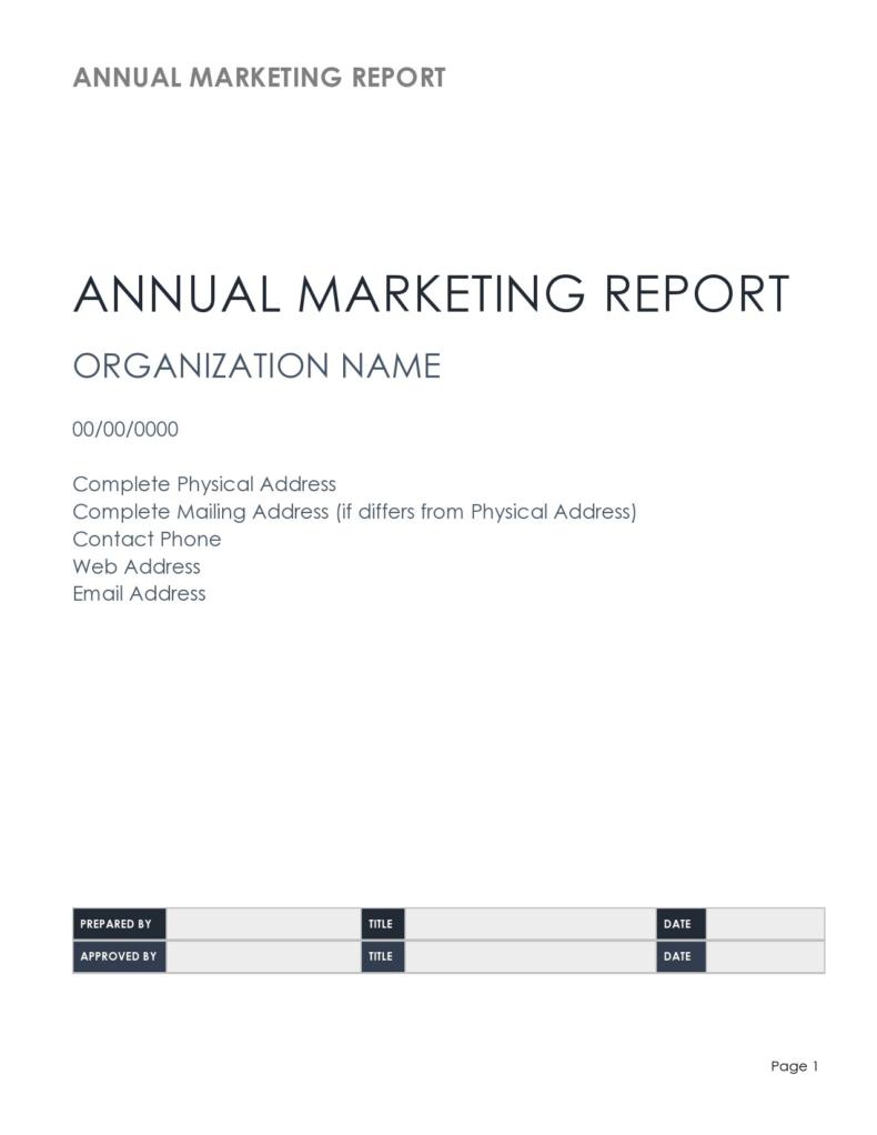 annual report template word free download