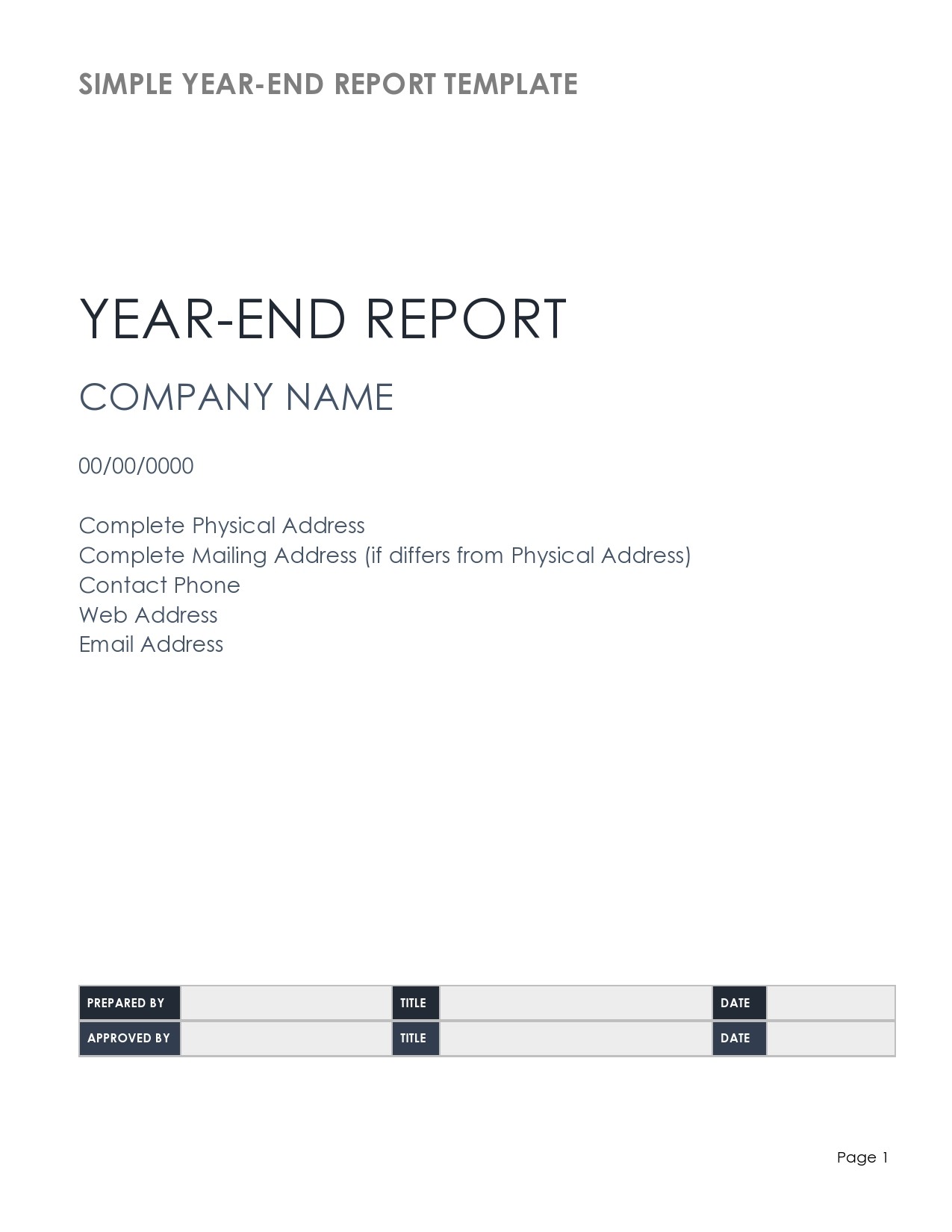 Free annual report template 17