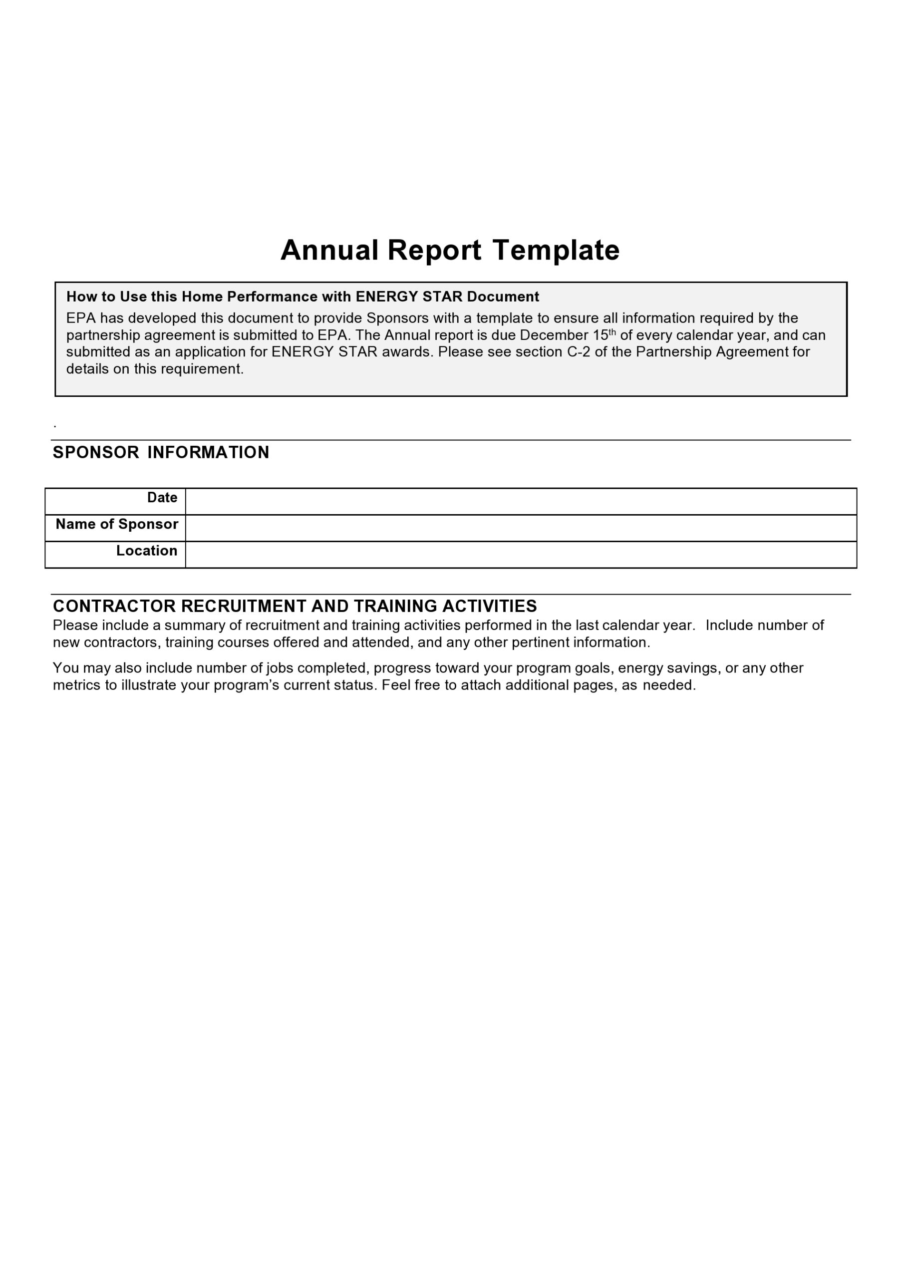 Free annual report template 48