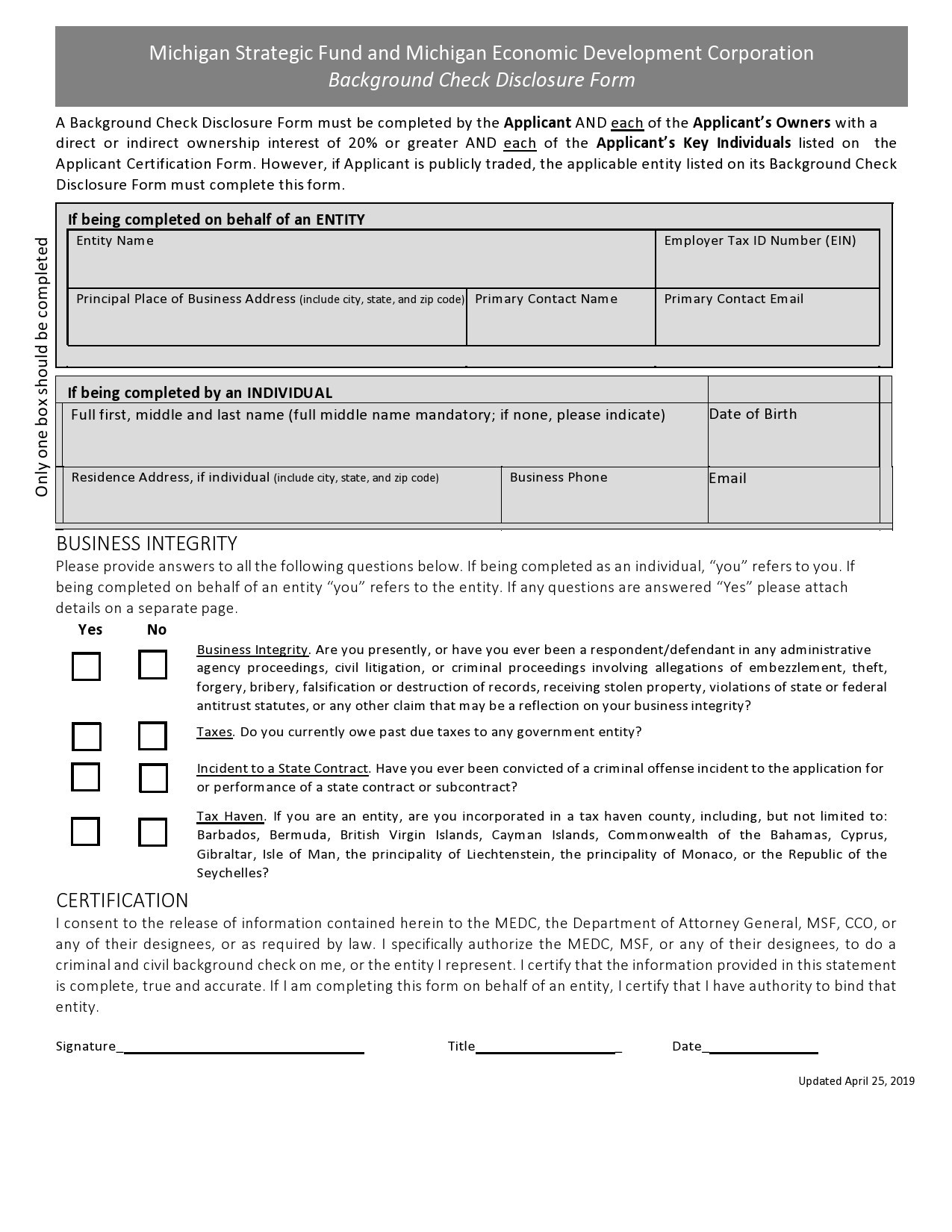 Free background check form 37