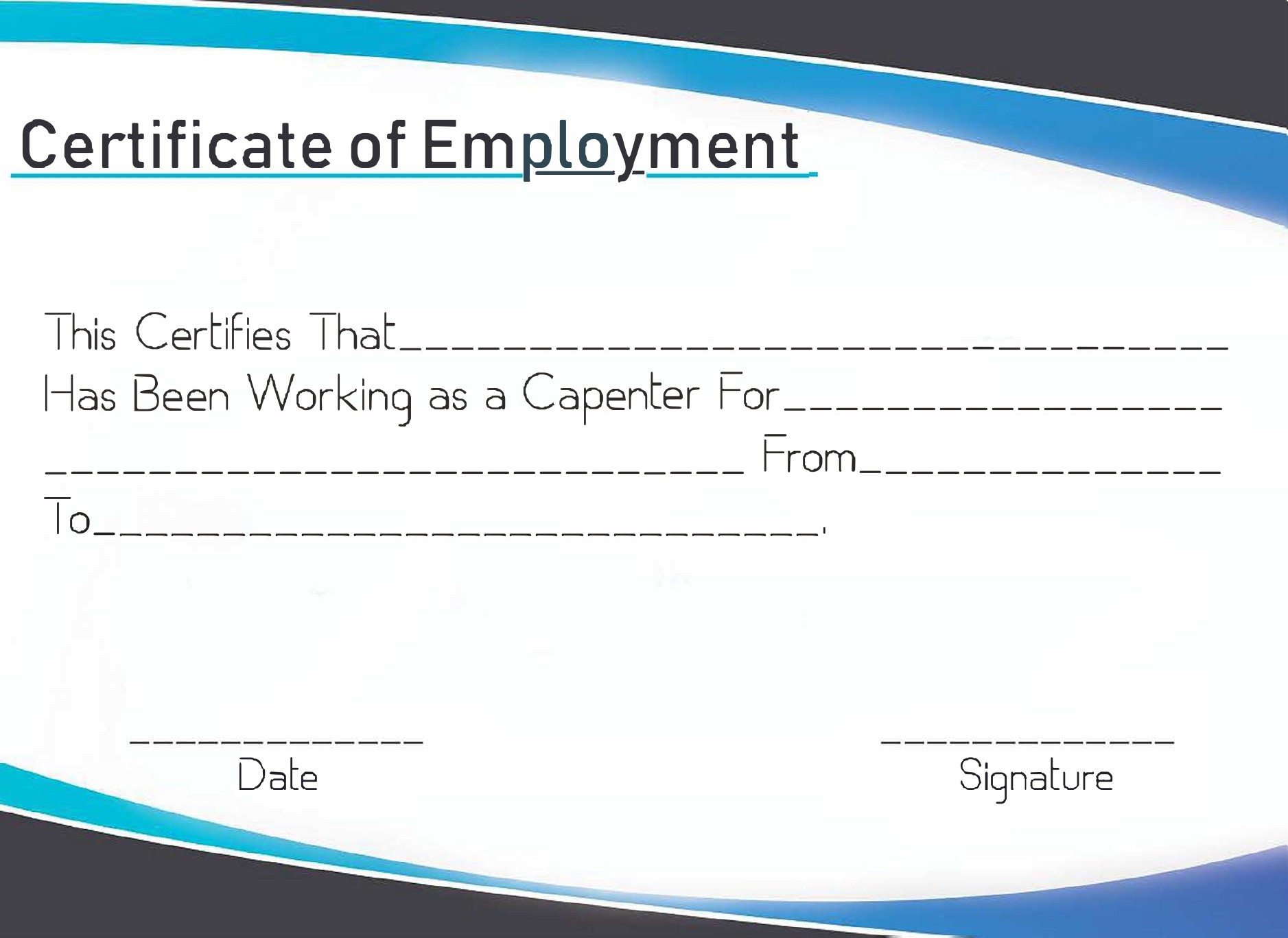 Employment Templates Free Download
