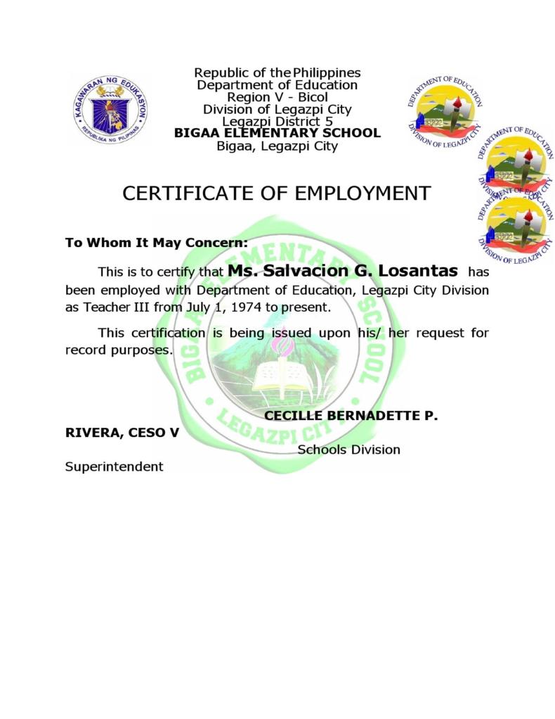 40 Best Certificate Of Employment Samples Free ᐅ TemplateLab