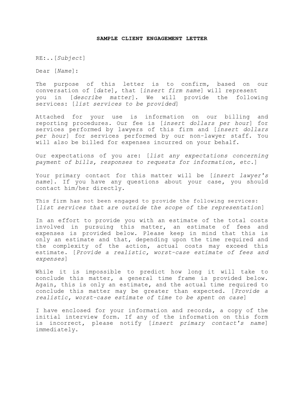 Free engagement letter 13