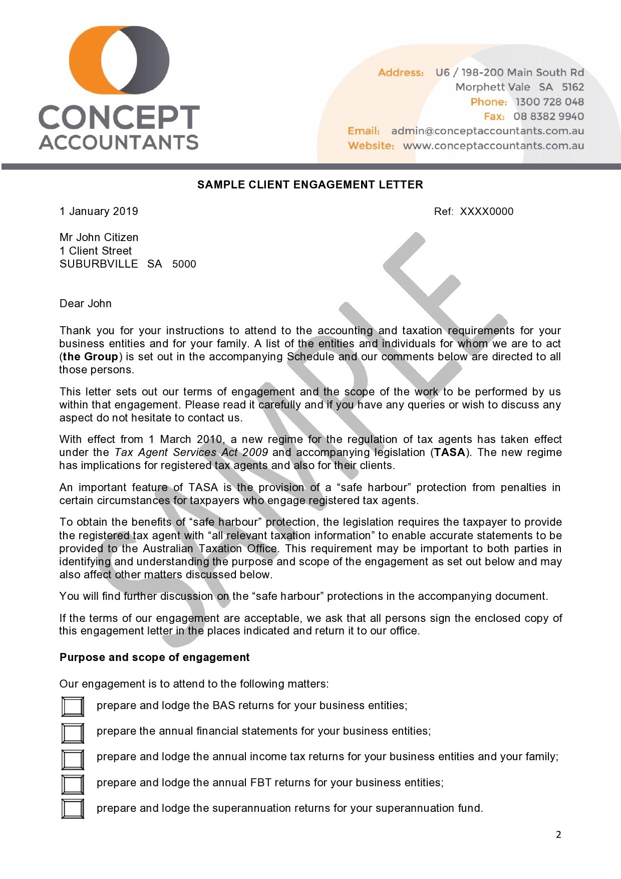 Accounting Services Engagement Letter from templatelab.com