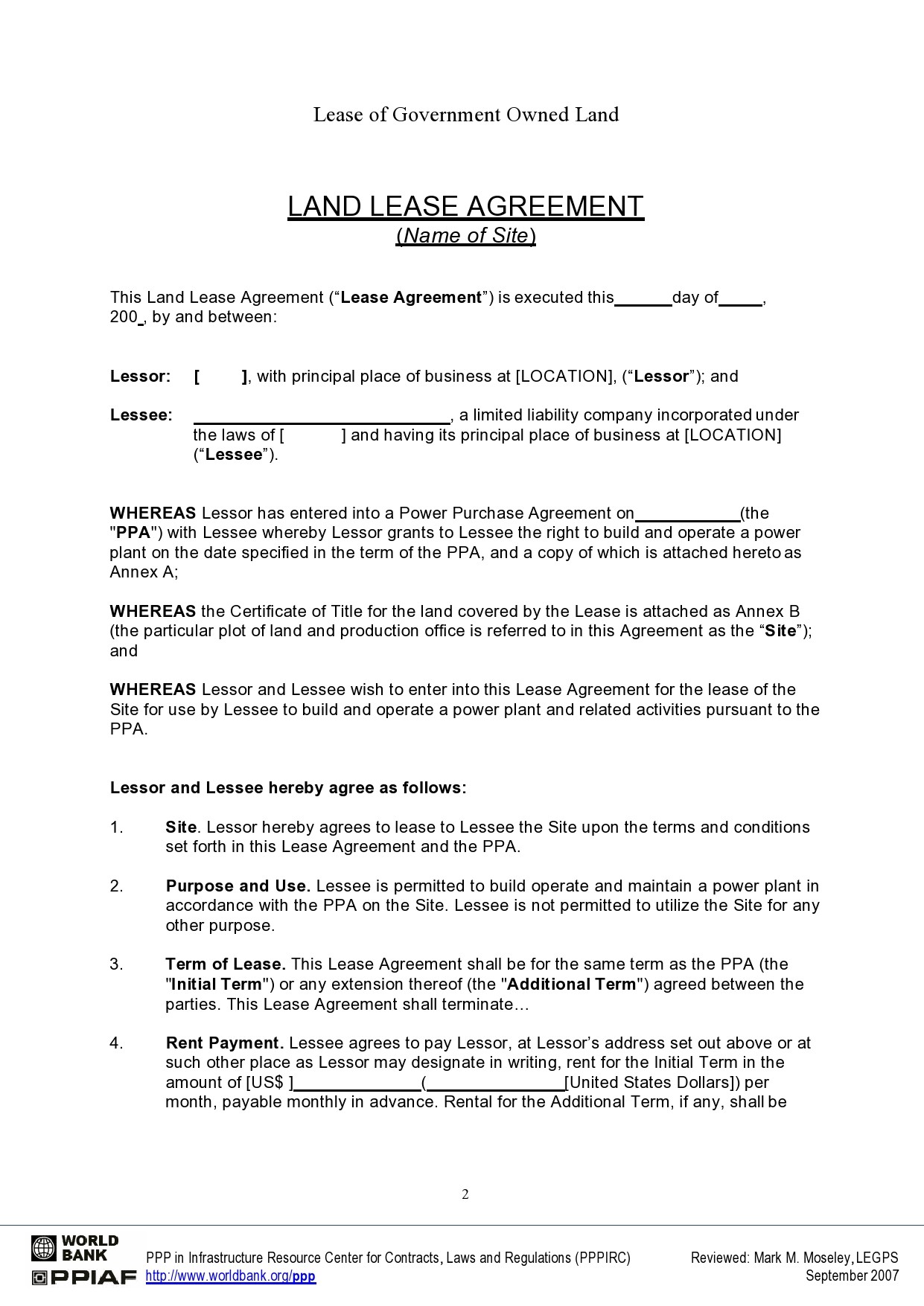 37 FREE Land Lease Agreements Word PDF ᐅ TemplateLab