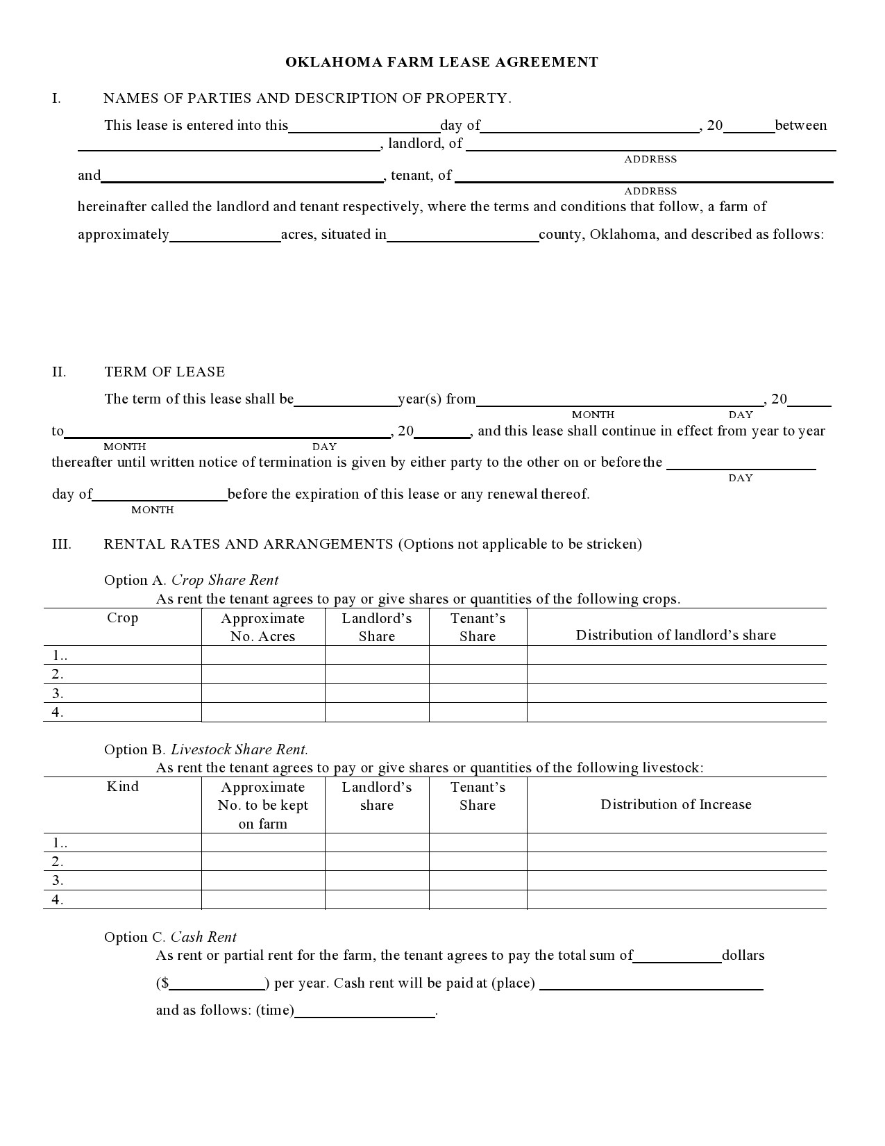 37 free land lease agreements word pdf templatelab