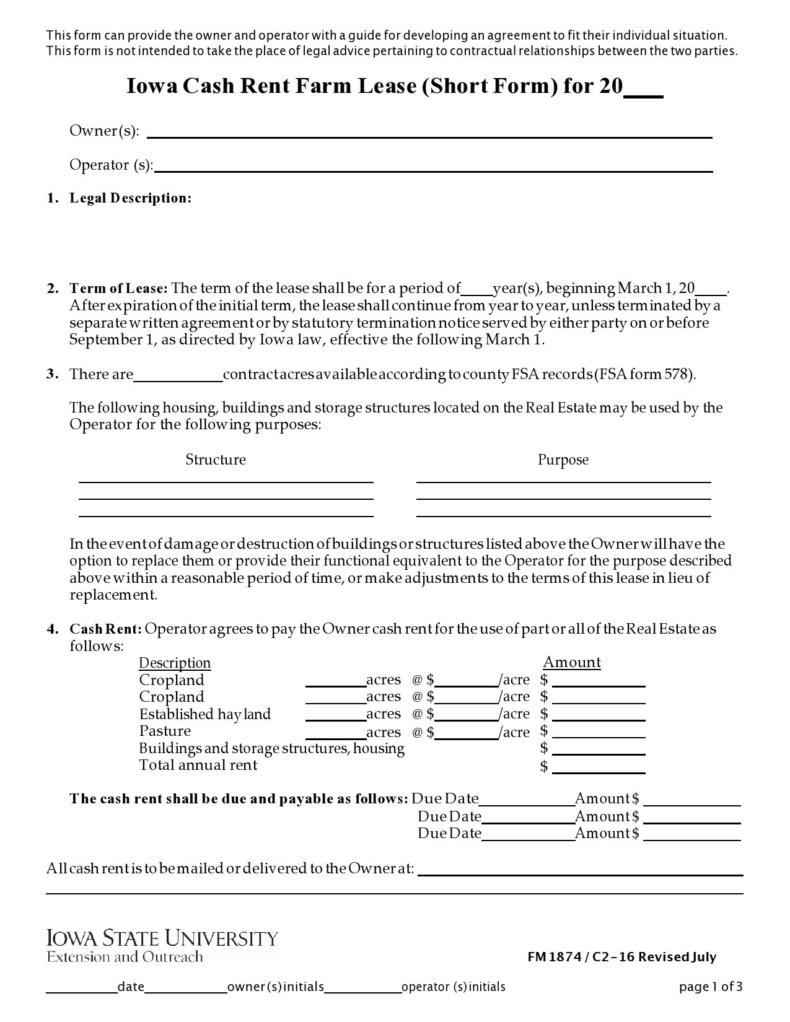 37 free land lease agreements word pdf templatelab