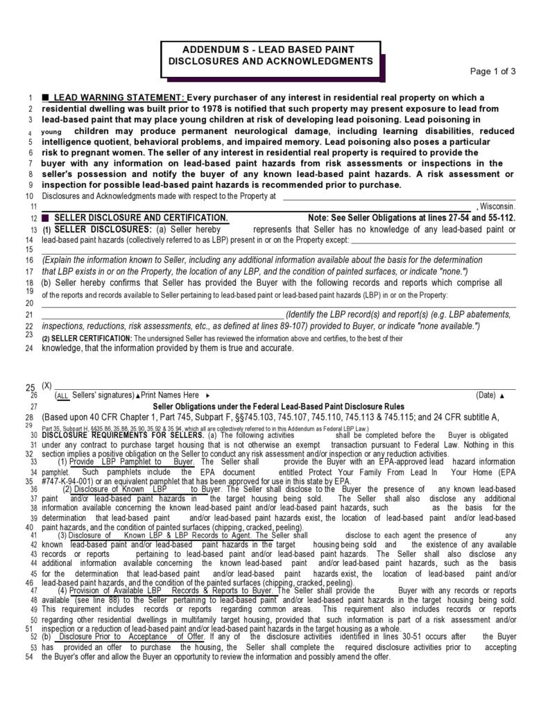50 Lead Paint Disclosure Forms [All States] ᐅ TemplateLab