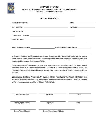 50 Free Notice to Vacate Templates (30/60 days) ᐅ TemplateLab