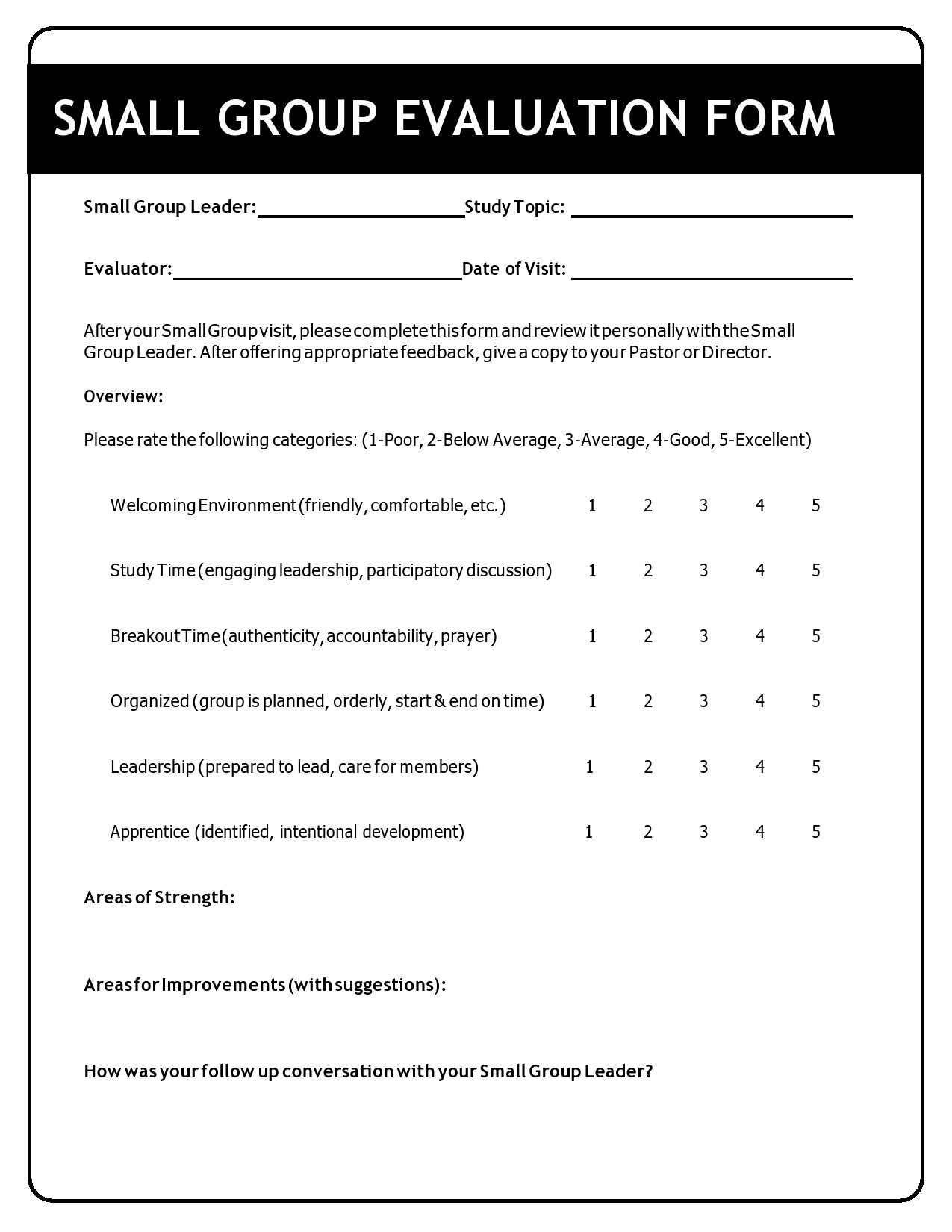 Free peer evaluation form 40