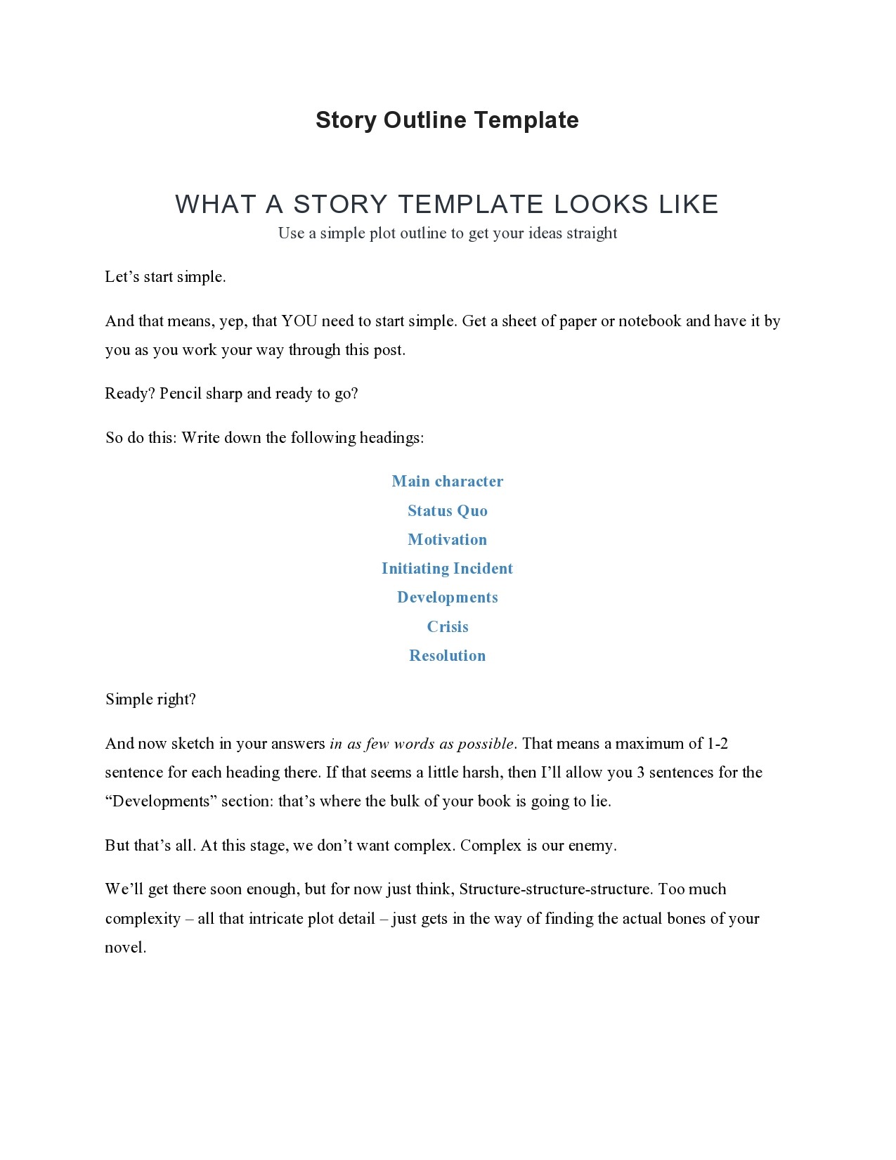 46 Best Story Outline Templates (Novel, Book & Plot) ᐅ TemplateLab