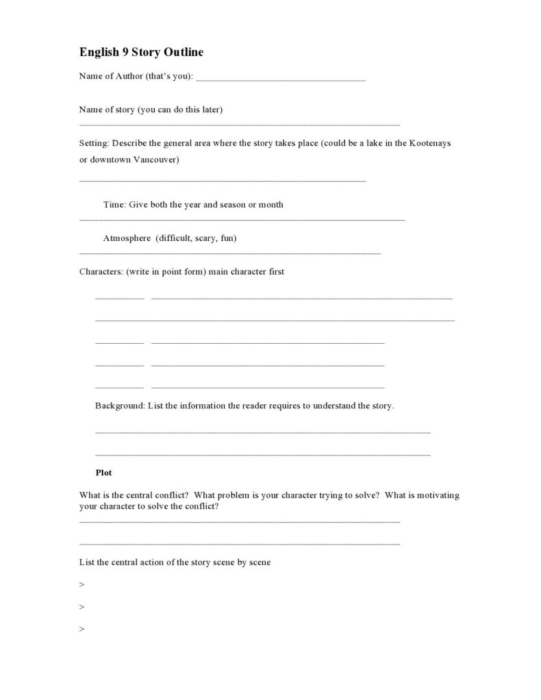 46 Best Story Outline Templates (Novel, Book & Plot) ᐅ TemplateLab