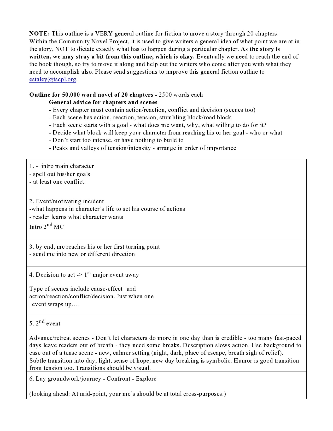 Free story outline template 14