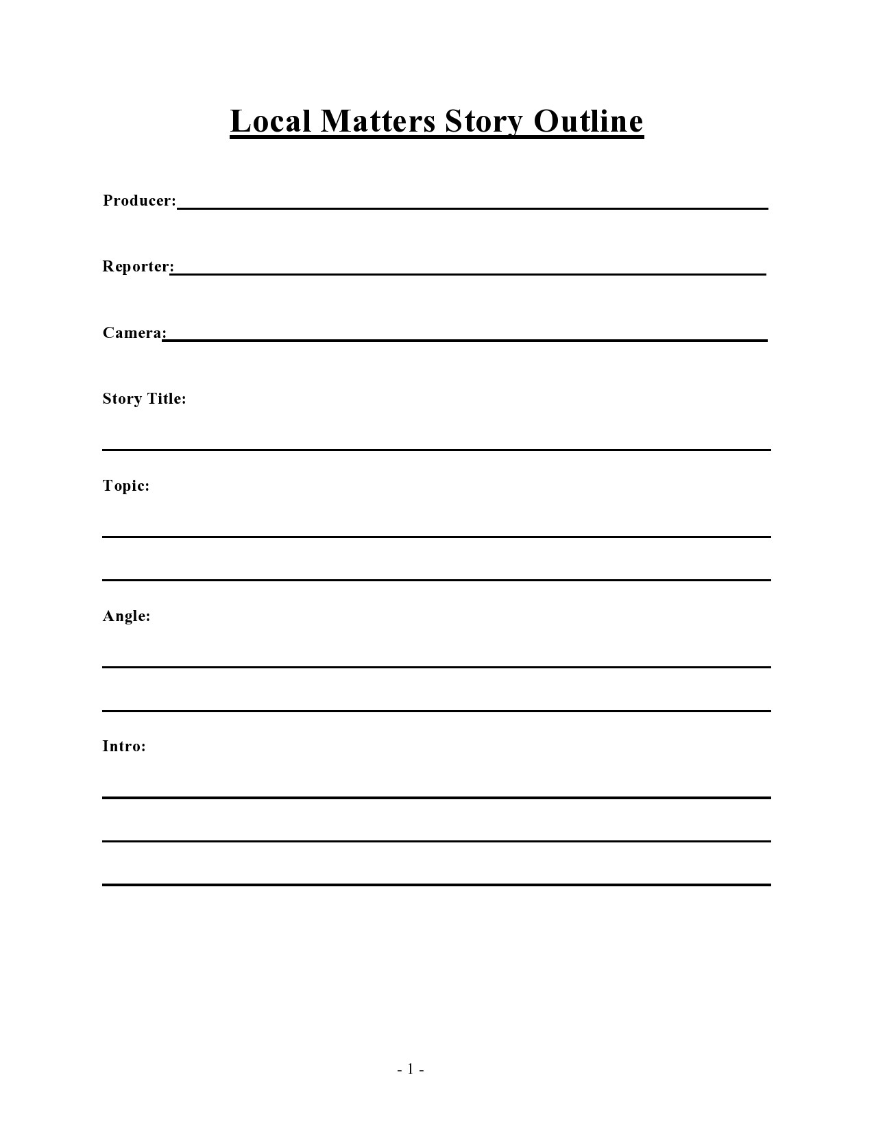 Free story outline template 29
