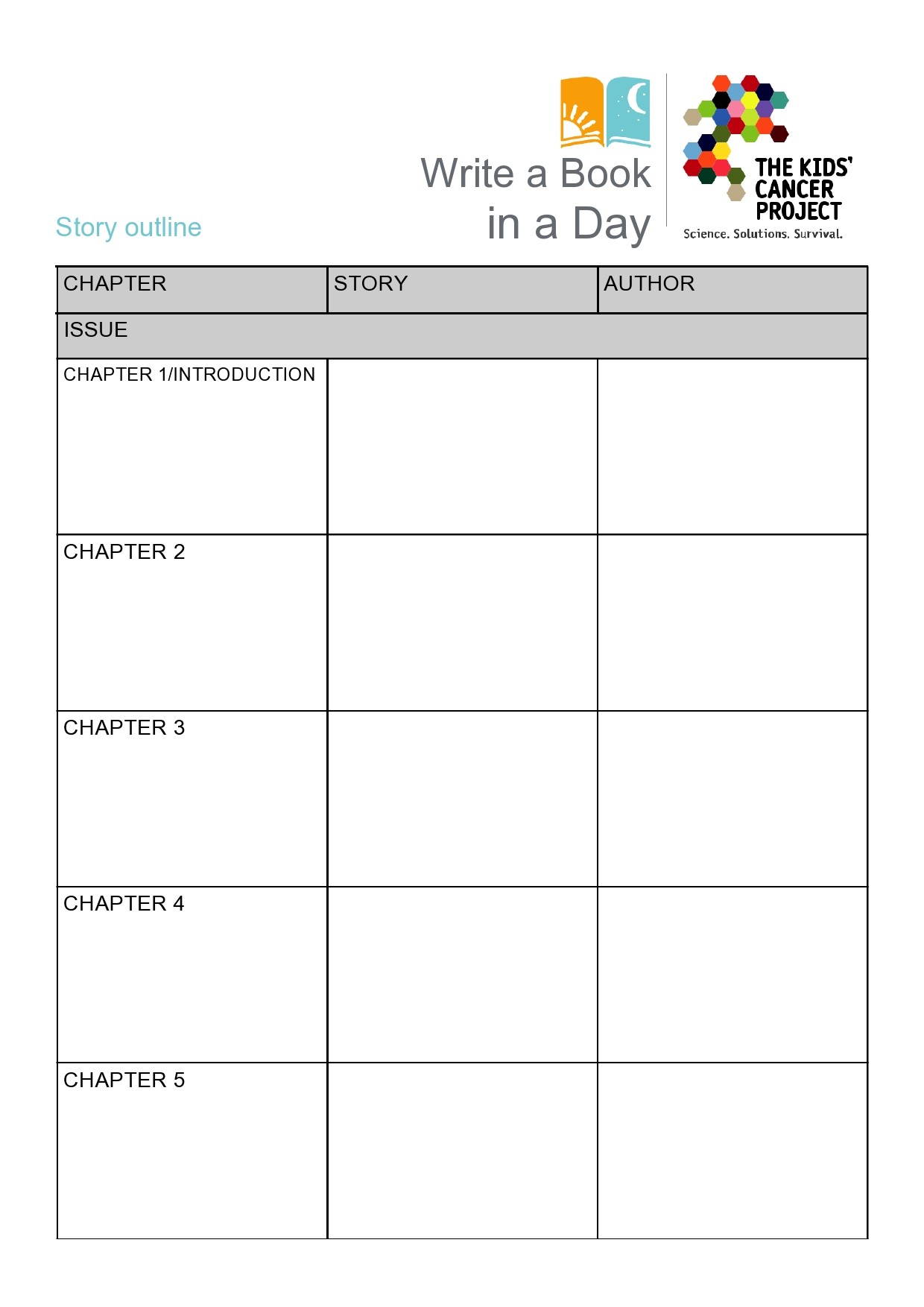 Free story outline template 39