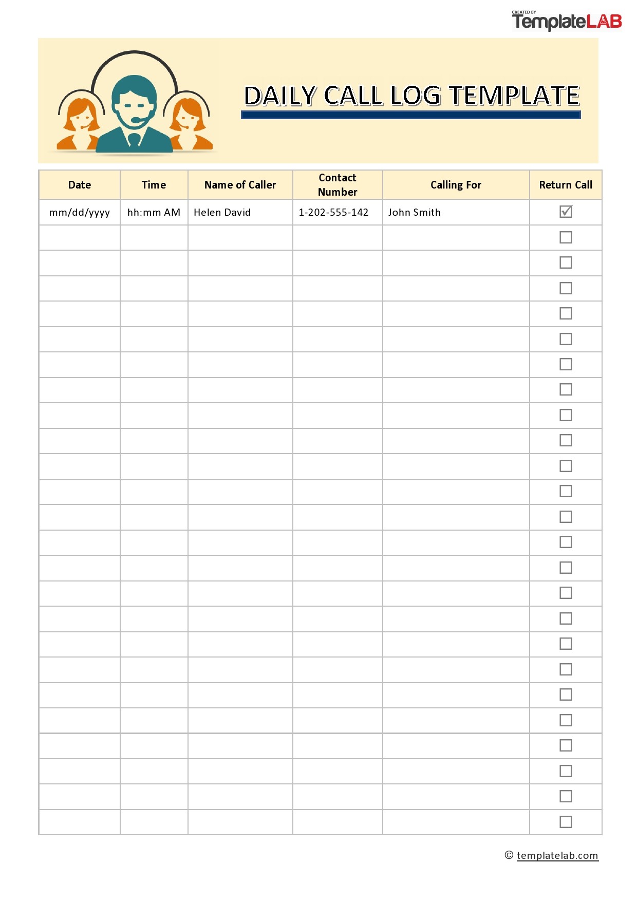 Daily Sales Call Sheet Template For Your Needs
