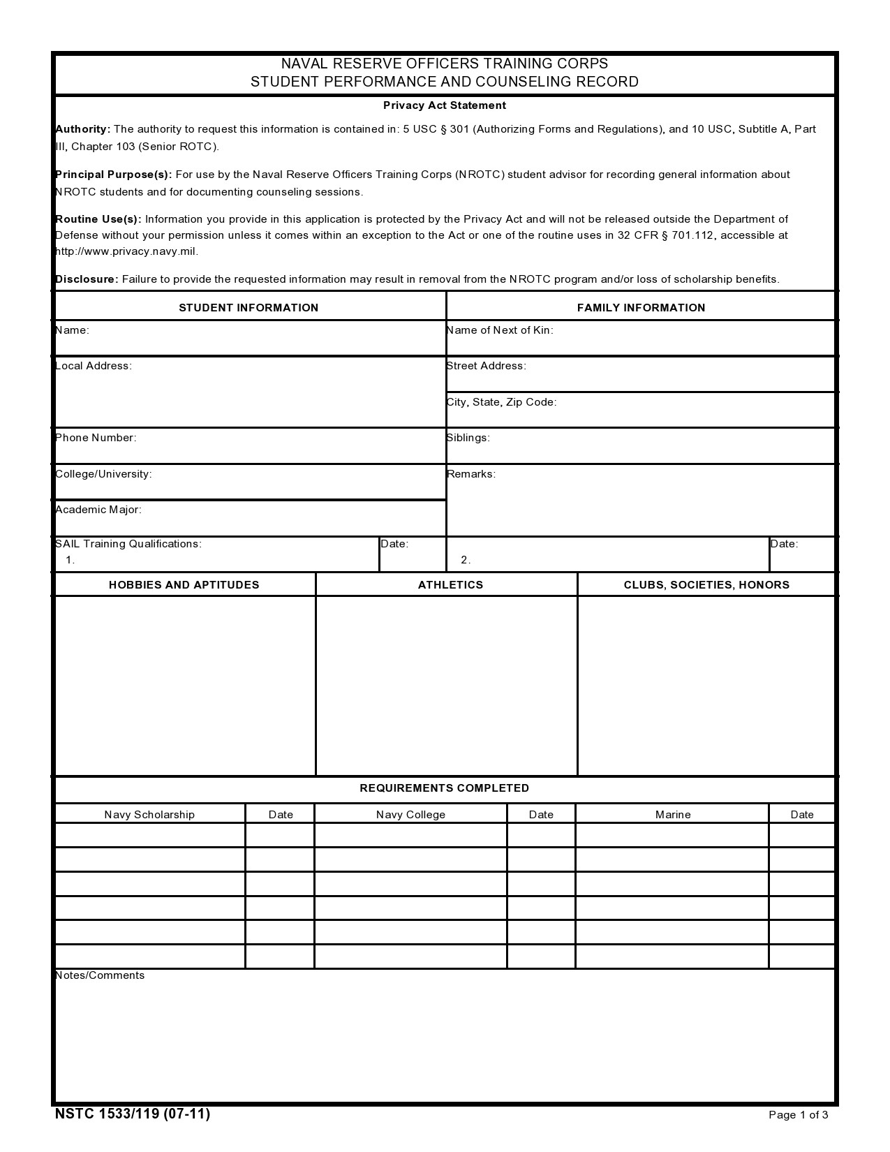 Free army counseling form 14