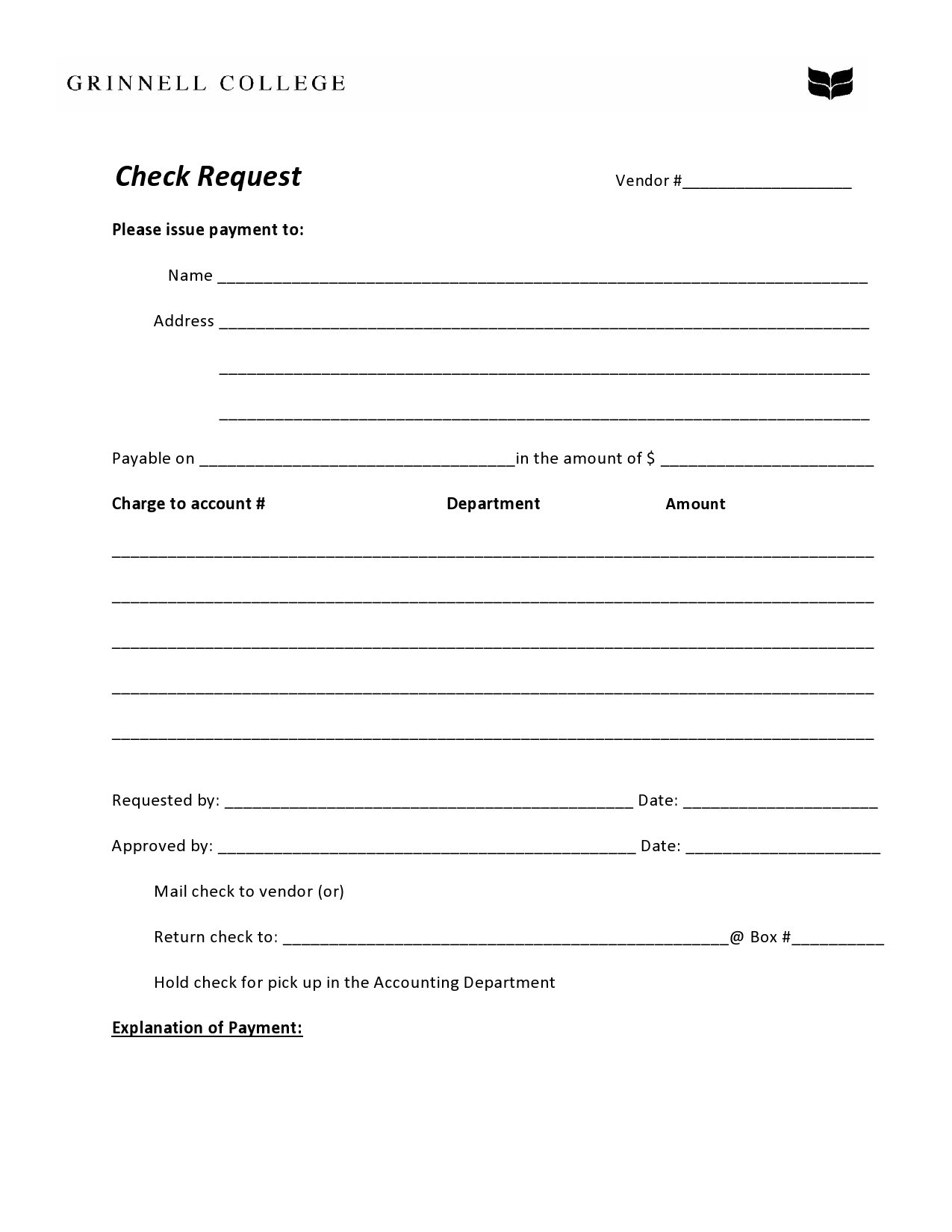 Free check request form 09