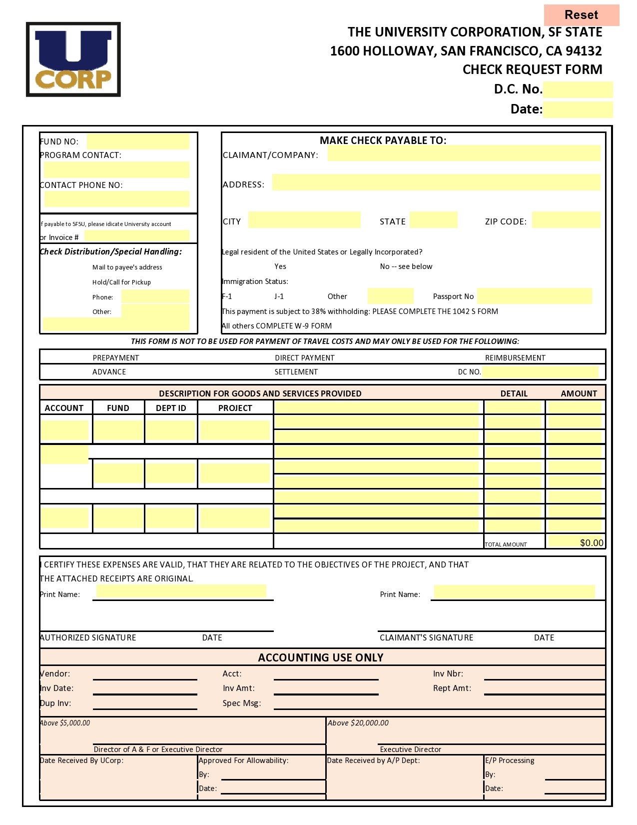 Free check request form 21