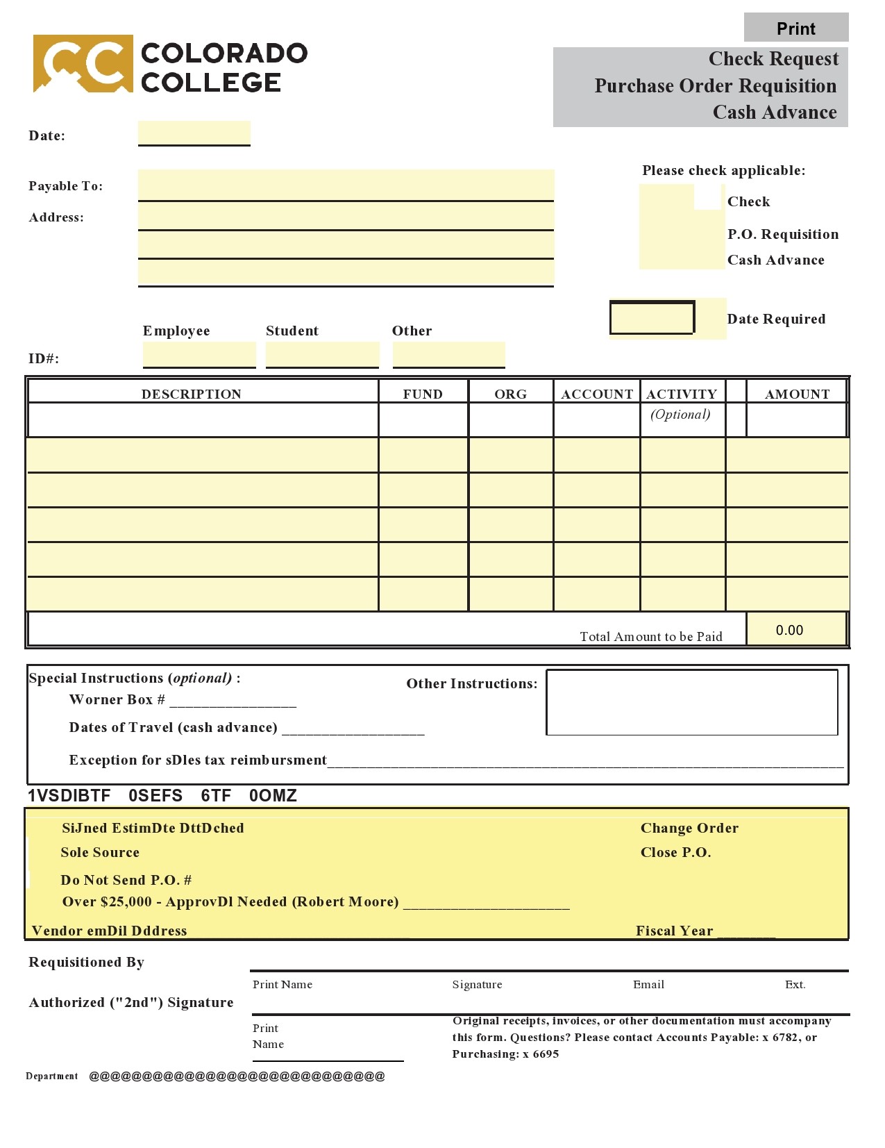 Payment Request Form Template Excel