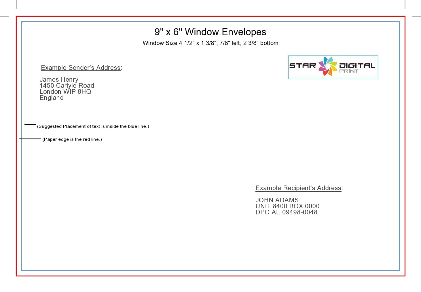 windowed envelope address template