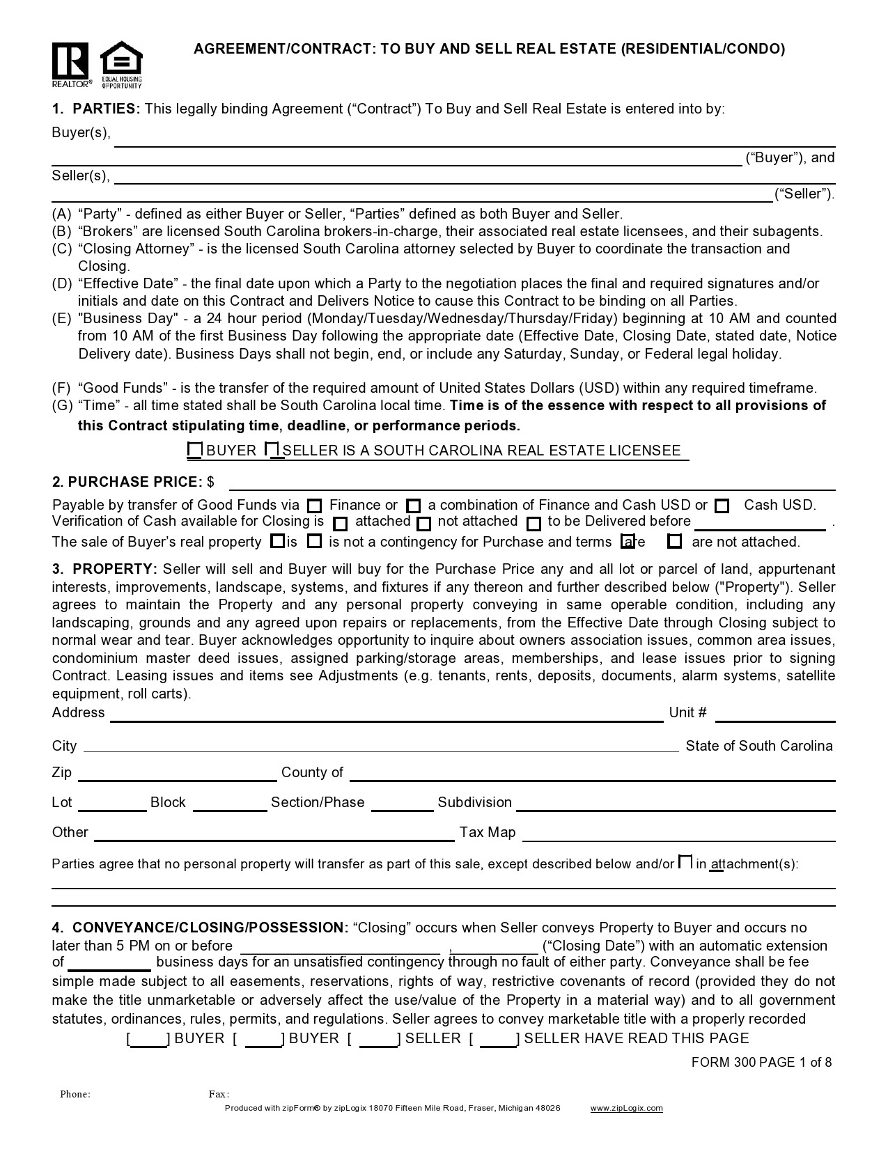 Free land contract form 46