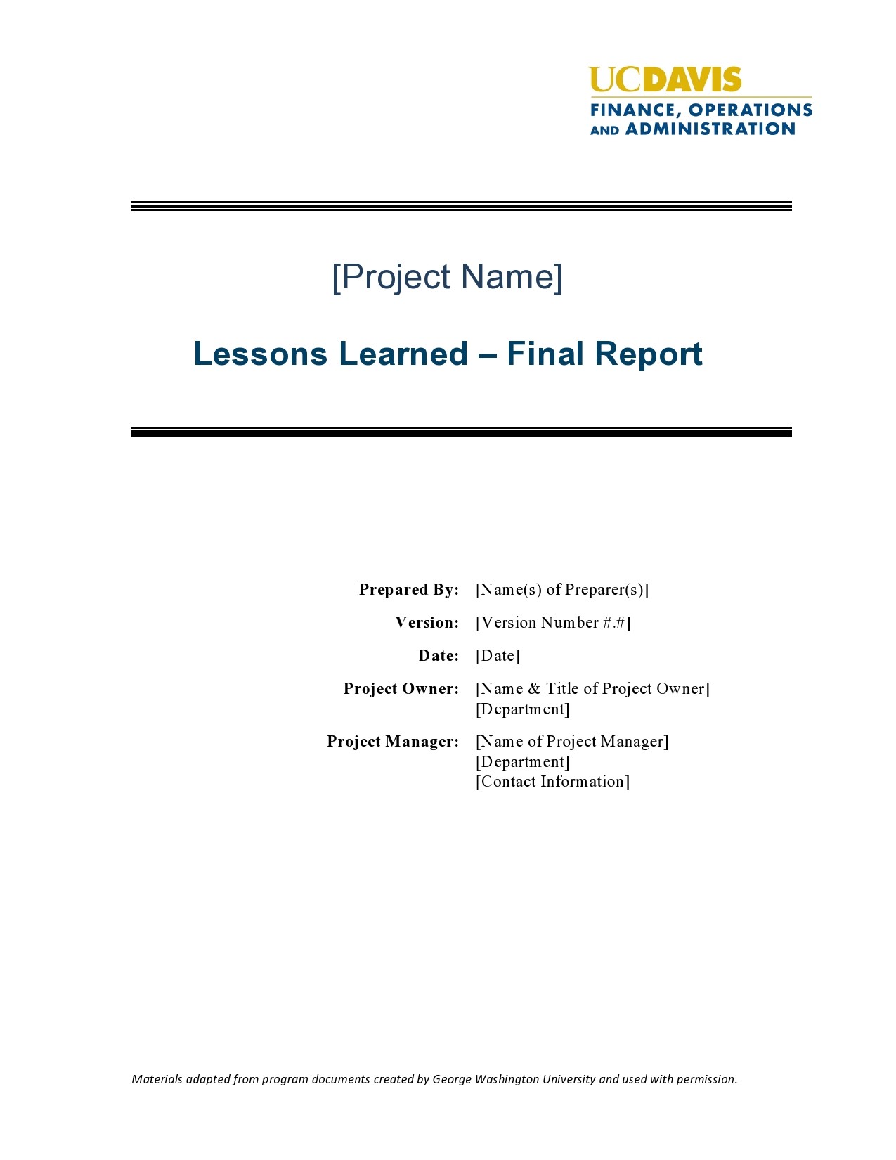 Free lessons learned template 28