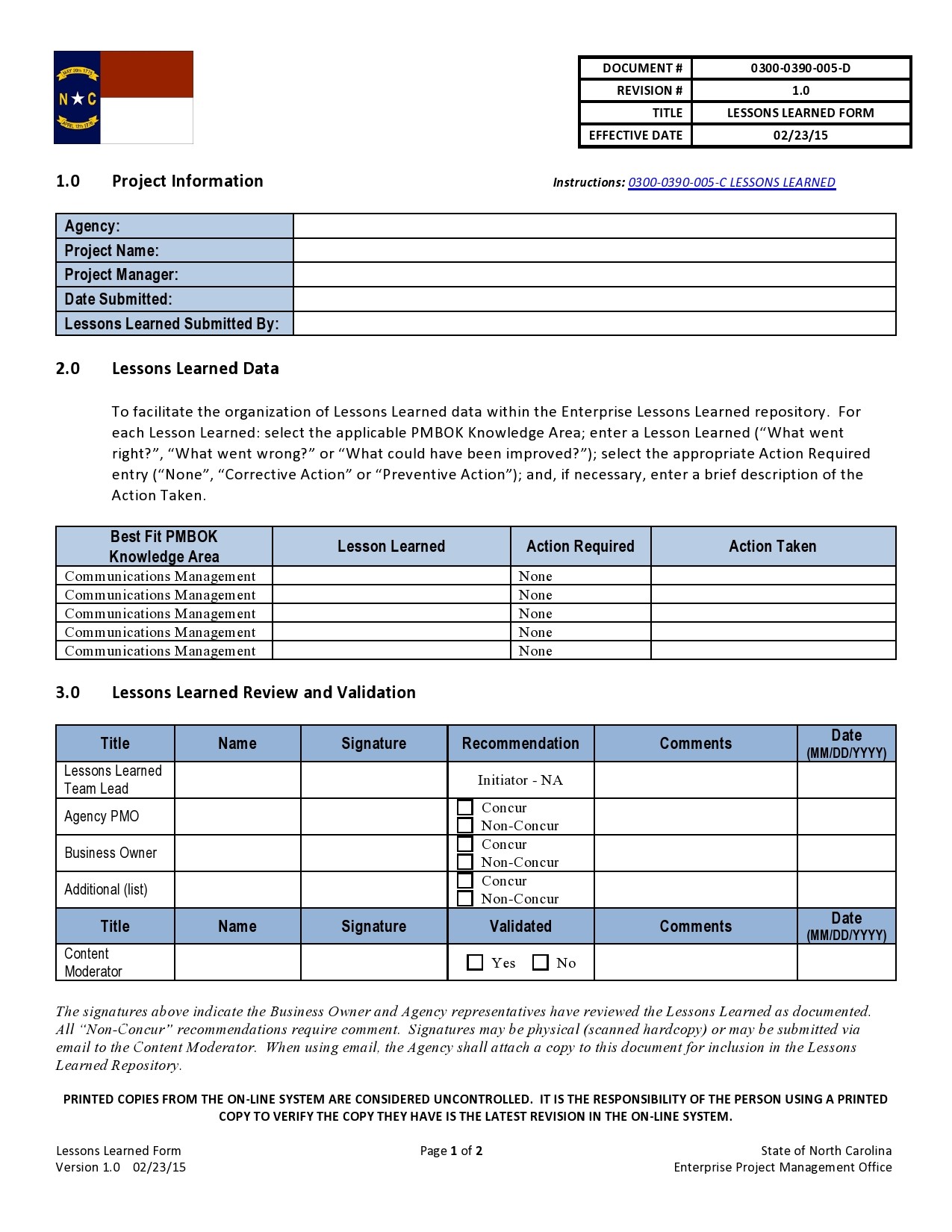 Lessons Learned Template Excel Doctemplates Gambaran