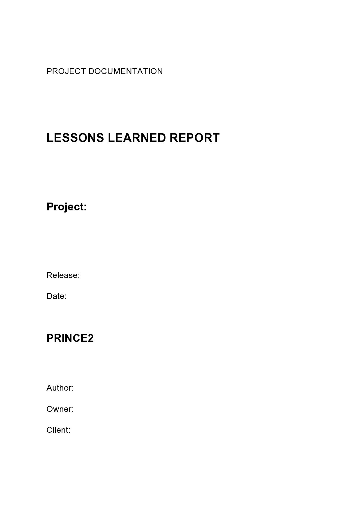 Free lessons learned template 37
