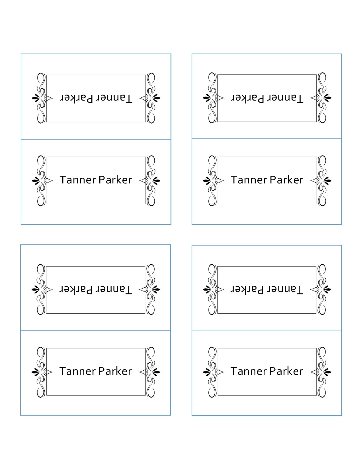 The Fastest Place Card Templates 20 Per Sheet Inside Table Name Cards Template Free