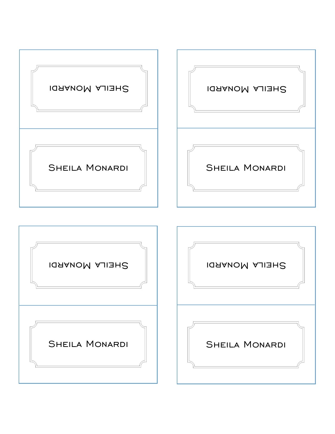 8 Place Cards Template Word Template Monster