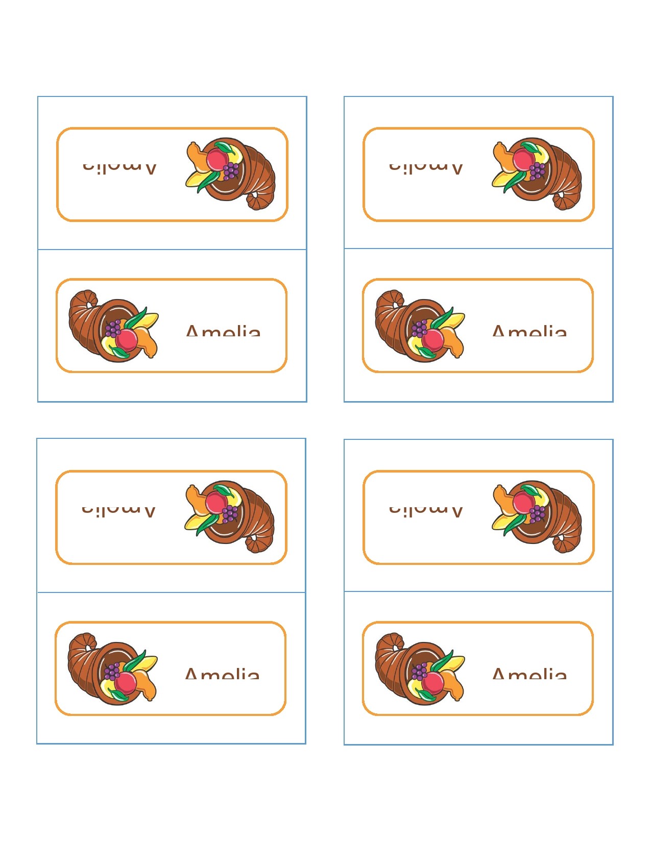Printable Place Cards