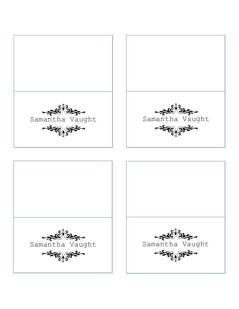 Table Cards Template Word