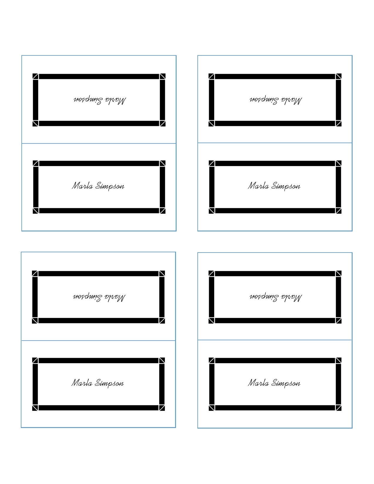 How To Make Place Cards In Word How To Make Printable Place Cards In 