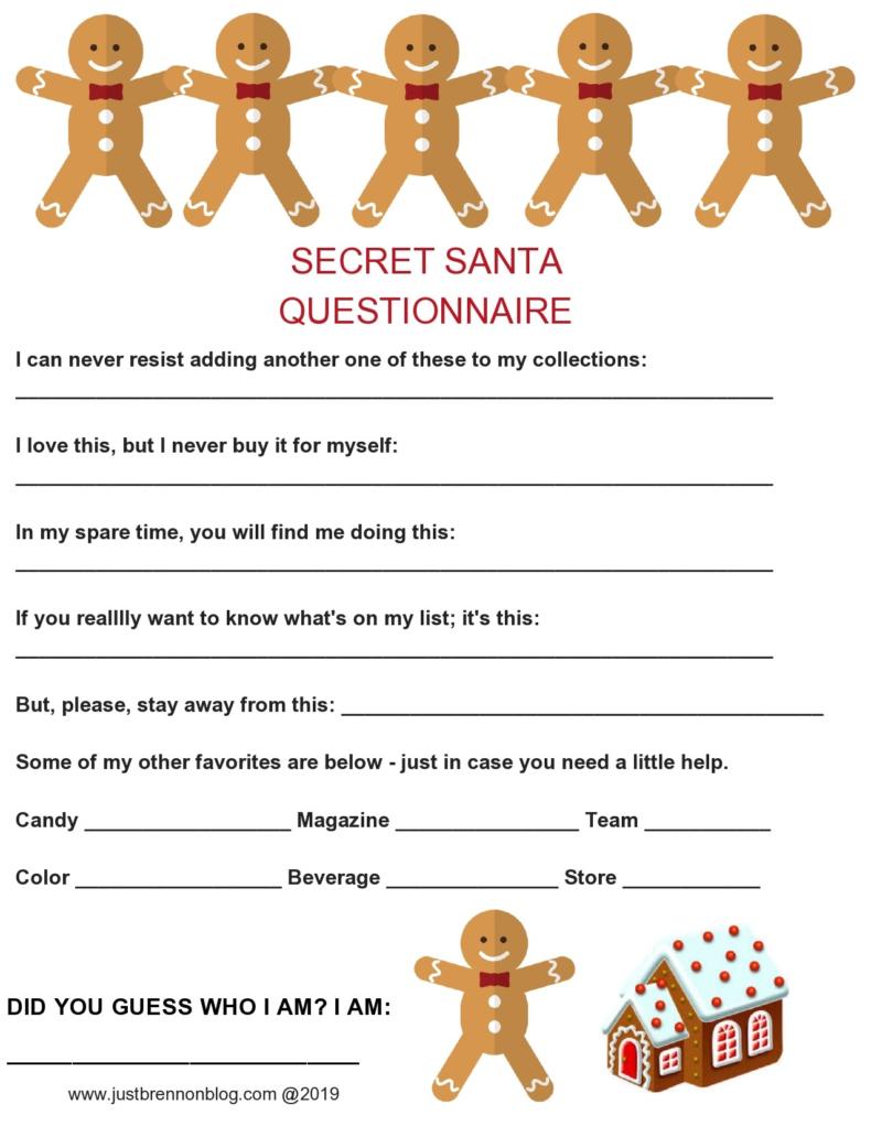 25 Printable Secret Santa Questionnaire Templates ᐅ TemplateLab