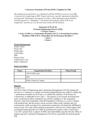 42 Great Statement of Work Templates (SOW) ᐅ TemplateLab