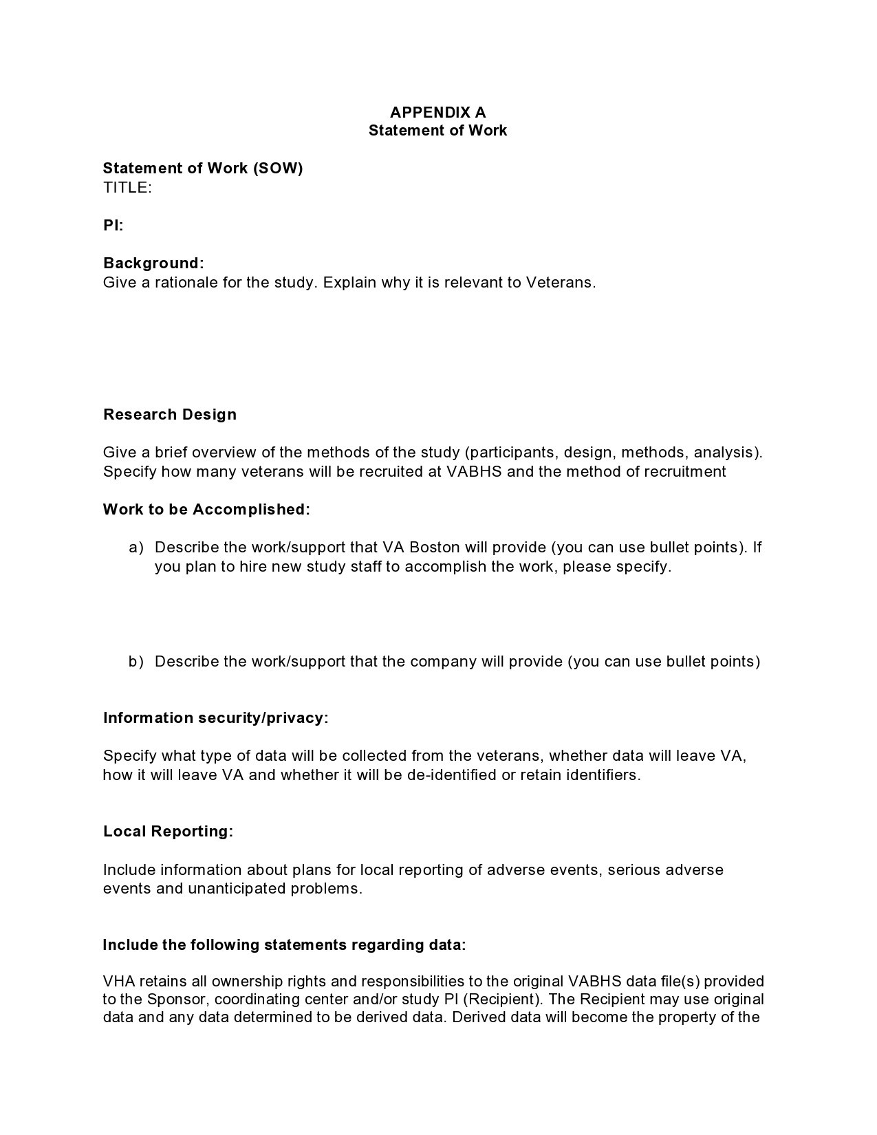 Free statement of work template 33