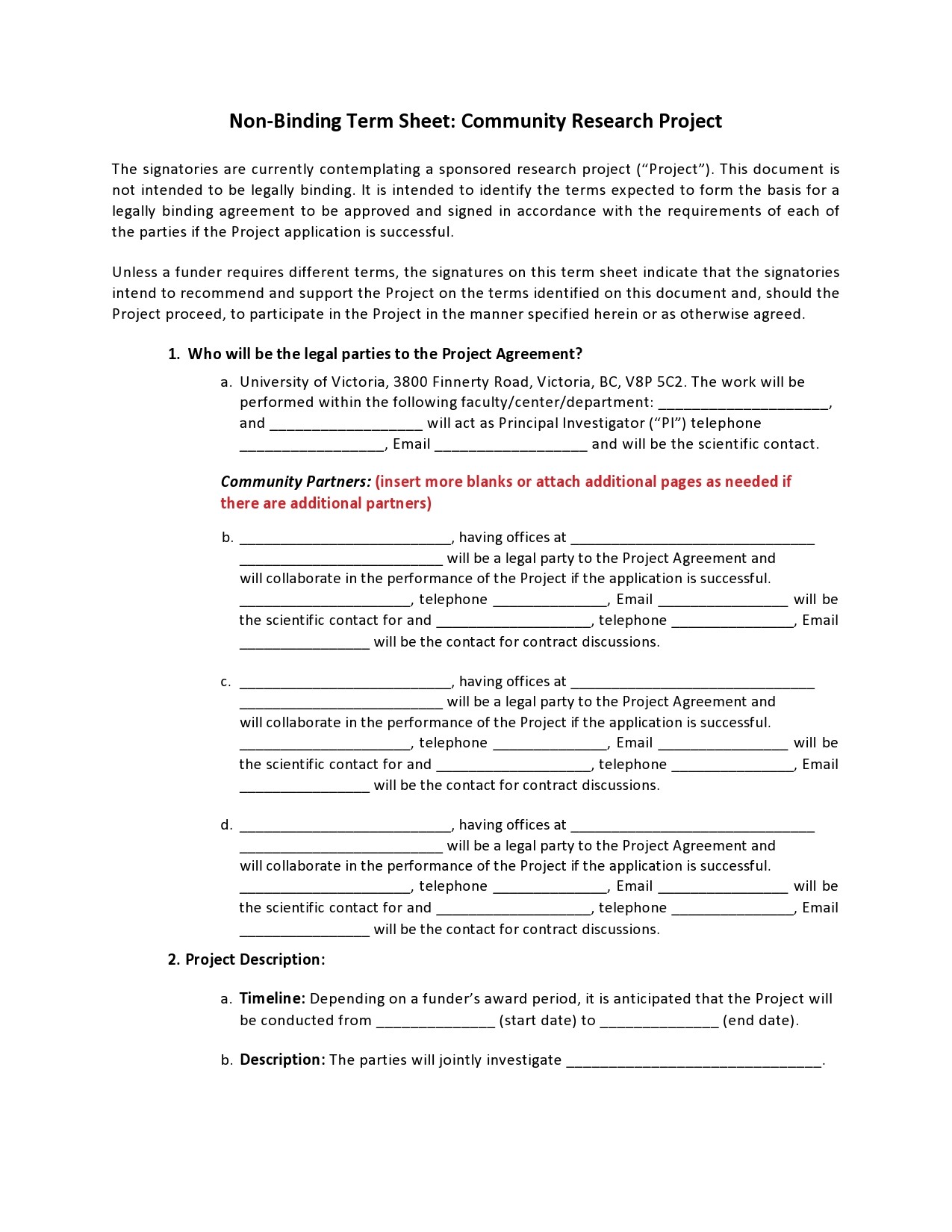 Free term sheet template 23