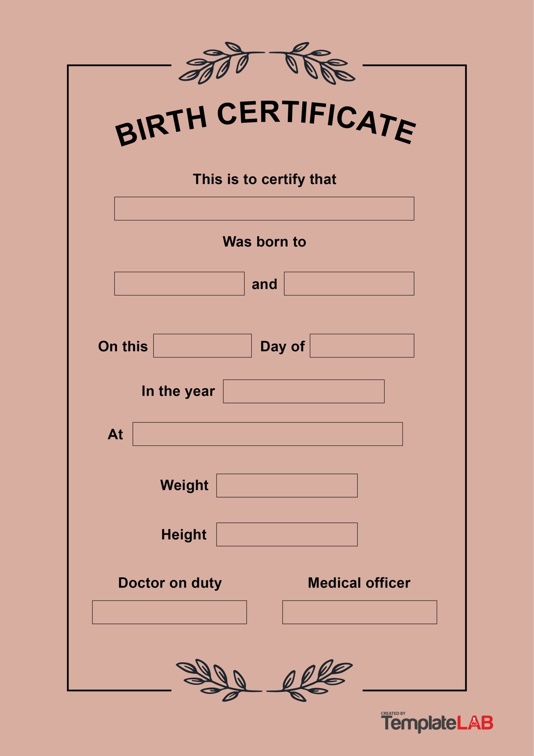 Free Printable Birth Certificate