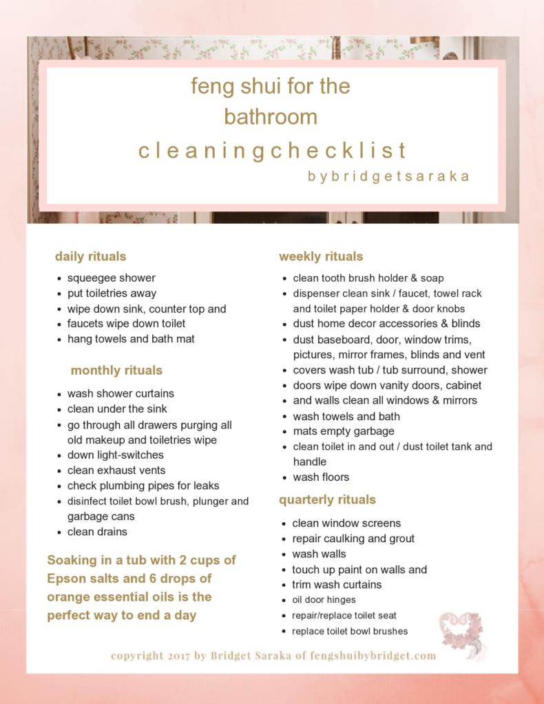 49 Printable Bathroom Cleaning Checklists [Word] ᐅ TemplateLab