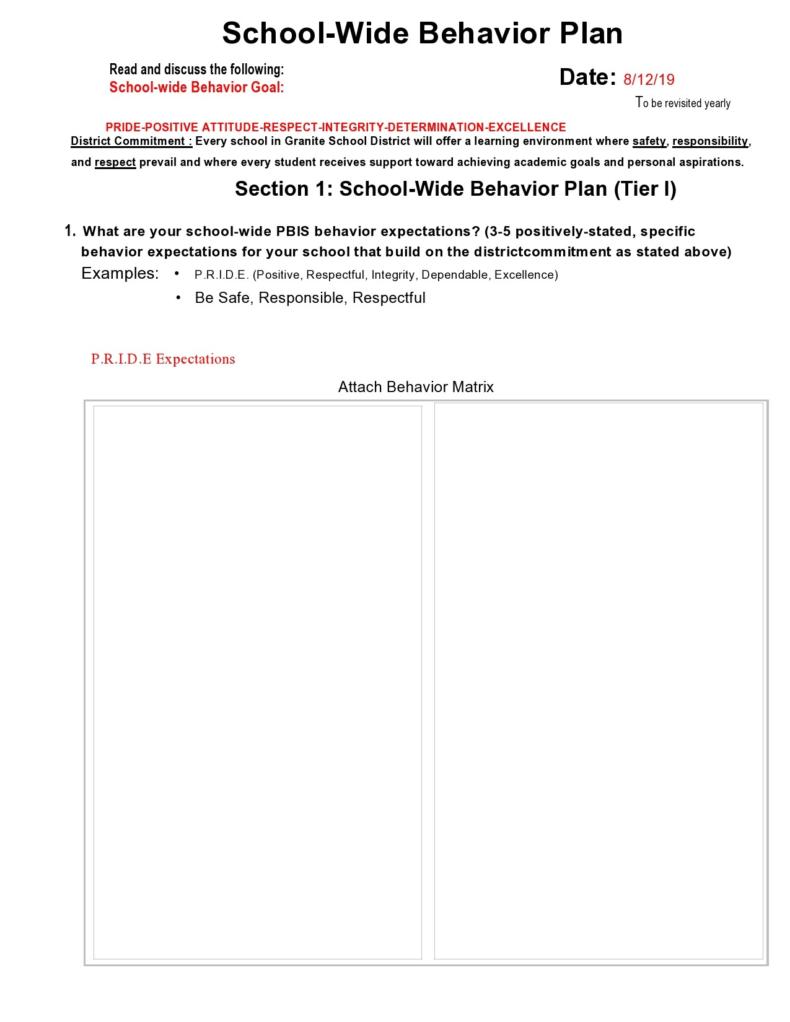 47 Useful Behavior Plan Templates (BIP Examples) ᐅ TemplateLab