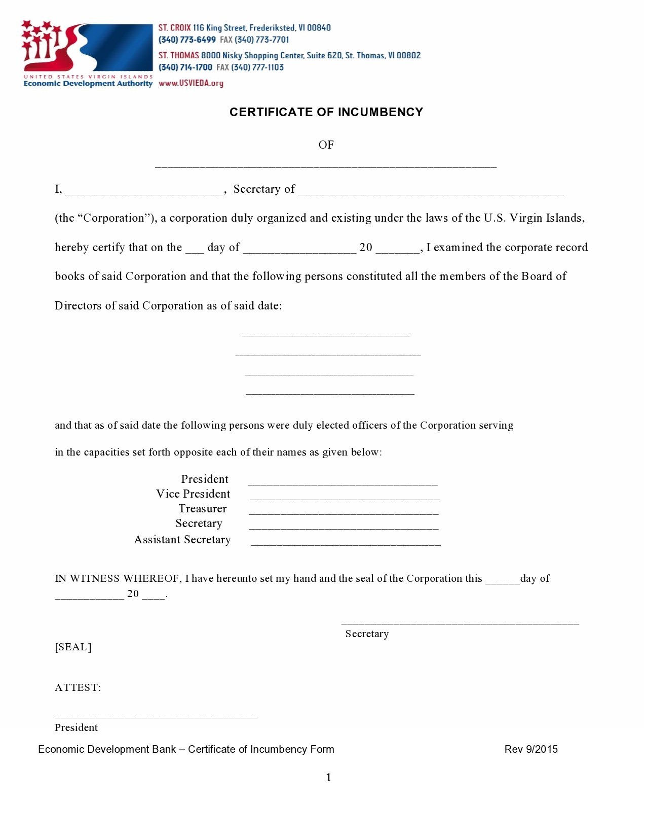 Free certificate of incumbency 12